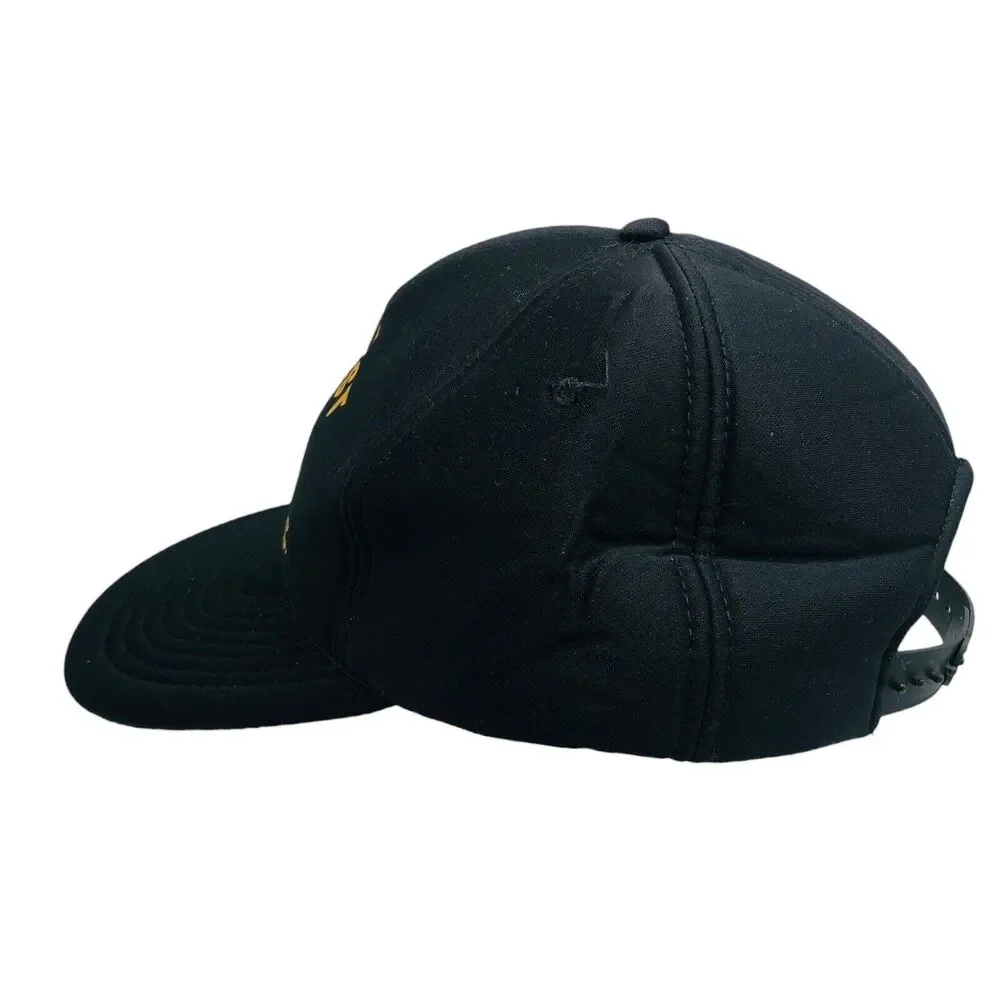 Northwest Rail Repair Snapback Trucker Hat Baseball Cap VTG Black Yellow Train